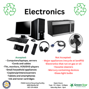 FNSB Central Recycling Facility - accepted material - electronics